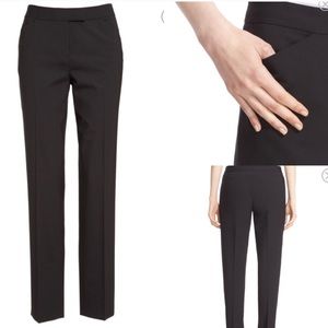 Lafayette 148 Irving stretch wool pants black